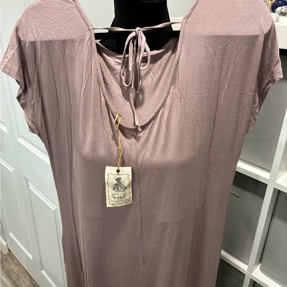 Easel Mauve/Mocha Wide Leg Jumpsuit - Picture 5 of 8